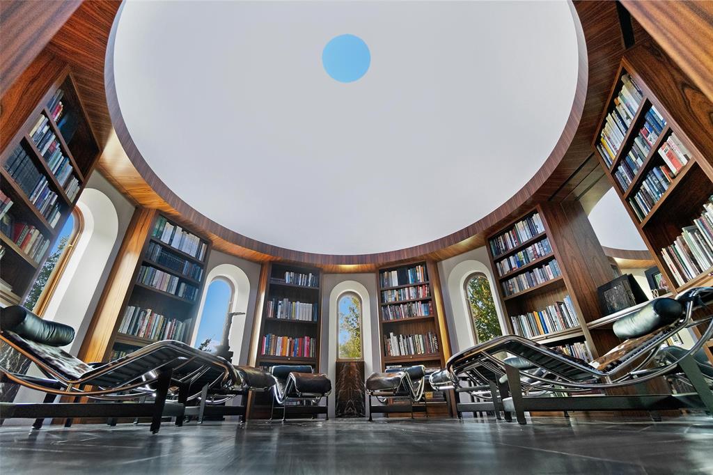Domed circular library with oculus open to the sky